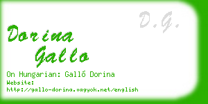 dorina gallo business card
